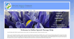 Desktop Screenshot of onlinespeechtherapyhelp.com